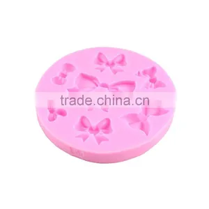 Chocolate Fondant DIY Baking Tool Mold Silicone Cake Mold Decorated 8 Hole Mini Bow 1688 Agent thumbnail-3