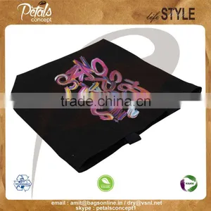 PP Laminated Jute Tote Bag With Two Color Overall Umbrella Print & With Strong Web Handle thumbnail-5