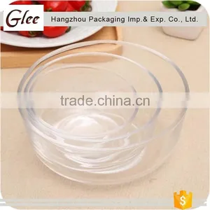 Popular Fashional Pretty Wholesale Clear Streak Glass Bowl Sala Glass Bowl For Fruit And Soup thumbnail-1