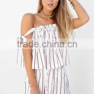 2017 Fashion Printing off Shoulder Top With Women Short New Design Ladies Suit thumbnail-4