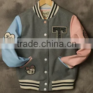 Custom Slim Fit Baseball Jacket for Woman thumbnail-1
