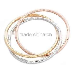 Three Tone Bangles, Gold Plated Bangle, Machine Cut Bangle, Fashionable Bangle, Jewelry Manufacturers thumbnail-4