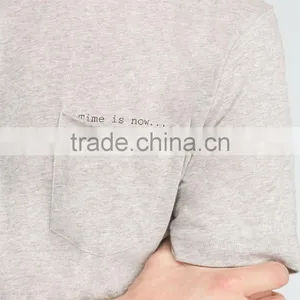 Mens Casual Polyester Blank t Shirt With Pocket thumbnail-3