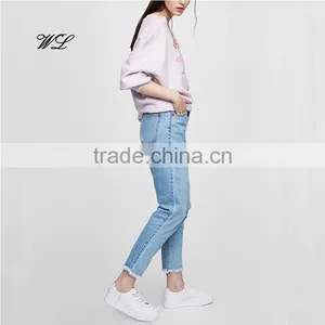 2017 New Design Ladies Blue Jeans Xxx Xxx Lady Jean Custom Denim Pants thumbnail-1