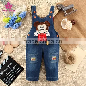 2016 Wholesale Toddlers Jeans Cute Overalls Children Denim Overalls Baby Fashion Strap Jeans thumbnail-1
