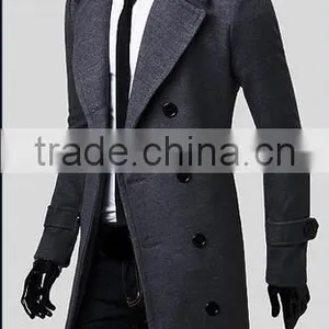 2016 Factory of Men's Long Style Woolen Coat Man Wool Blend Coat Men Wool Overcoat thumbnail-5