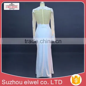 Latest Style High Quality Ball Gown Mermaid Lace Trumpet Long Sleeve Wedding Dress thumbnail-1