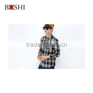 2015 New Fancy One Pocket Men Casual Check Fannel Leisure Shirt thumbnail-6
