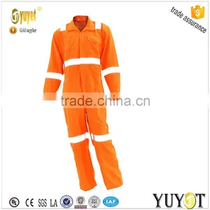 3M Reflective Strip Pure Cotton Safety Hi-vis Orange Coveralls thumbnail-1