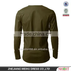 New Style Shirt Design for Men Fashion Clothing Popular Shirt no Collar for Men thumbnail-2
