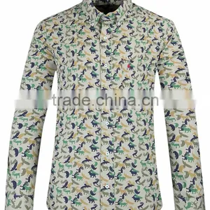 2017 Latest Camouflage Men's Long Sleeve Button-down Collar Slim Fit Shirt thumbnail-2