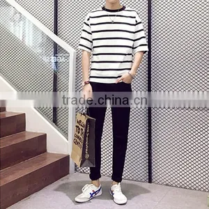 Stripe Loose Man Short Sleeve T-shirt thumbnail-3