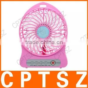 Fashion Summer Cool Super Wind Portable Lithium Battery Fan ABS Material With Portable USB Cable thumbnail-2