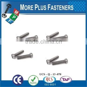 Made in Taiwan High Quality Carbon Steel Copper DIN 84 Saw Slot Drive Cheese Head Machine Metric Bolts thumbnail-1