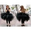 Girls Girl Childrens Kids Hot Neon UV Pink Black Dress Up Dance TuTu Mini Skirt thumbnail-2