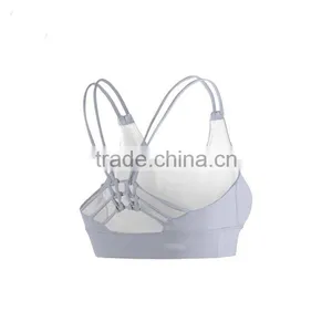 Women High Impact Strappy Cross Criss Gym Active Sports Bra thumbnail-3