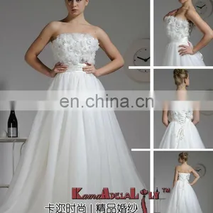 EB1223 Beautiful Victorian up Grade Inside Crinoline Lace Wedding Dress thumbnail-1