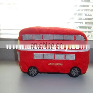 Custom Cartoon Red Bus Plush Toy Promotion thumbnail-3