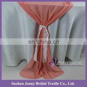 TR018#147 Blush Chiffon Fabric Satin Table Covers and Runners Wedding thumbnail-5