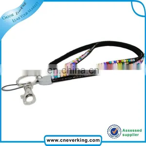 Fasion Red Blue and White Crystal Rhinestone Lanyard thumbnail-1