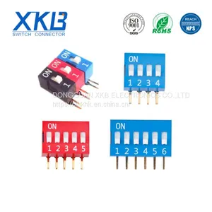 Black Red Blue 2-12 Positions 2.54mm Pitch On/off Dip Switch thumbnail-1
