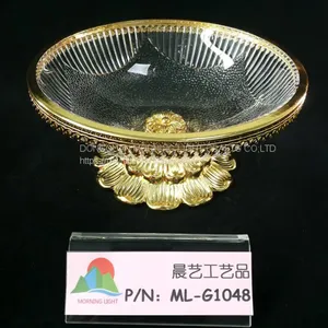 Glass Gold Bowl thumbnail-1