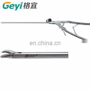 Reusable Laparoscopic Instruments Heavy V Shaped Curved Needle Holder Forceps thumbnail-2