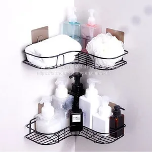 Anti-Rust Wall Mount Tripod Holder Bathroom /Kitchen Storage Corner Shelf thumbnail-4