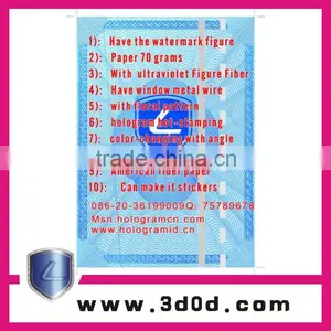 Hot Sale Watermark Paper/security Thread Paper/security Fiber Paper Lianlong Brand thumbnail-2