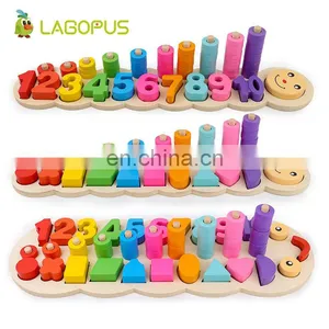 Lagopus Montessori Materials Math Toy Learning To Count Numbers Digital Shape Match Learning Education Toy for Children thumbnail-5