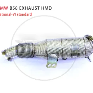 HMD Exhaust Manifold Downpipe for BMW B58 3 4 5 6 7 Series 3.0T Car Accessories With Catalytic Converter Header Without Cat Pipe Whatsapp008613189999301 thumbnail-3