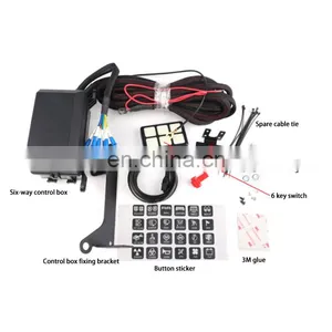 Automatic Dimmable ON-Off LED 6 Gang Switch Panel Relay System Circuit Control Box for Car Accessories thumbnail-1