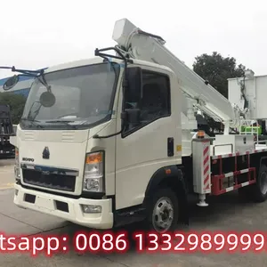 Customized SINO TRUK HOWO 4*2 RHD 16M Telescopic Aerial Working Platform Truck for Sale, thumbnail-4