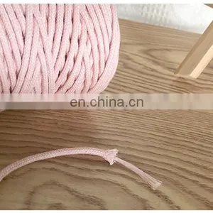 Natural White Color 6mm Cotton Basket Macrame Rope 200m thumbnail-4