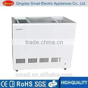 Transparent Display Sliding Glass Flat Door Chest Freezer China Manufacturer With High Quality thumbnail-2