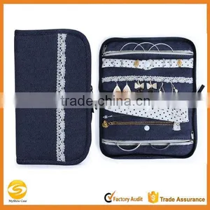 Portable Jean Cloth Jewelry Storage Bag Jewelry Pouch Travel Jewelry Organizer thumbnail-1