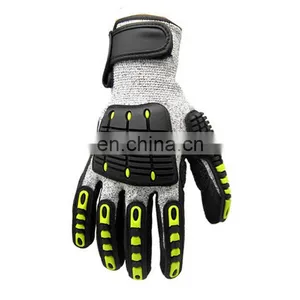 EN388 Double Nitrile Coated Cut Resistant Gloves Cut Level 5 Mechanic Safety Impact Working Glove thumbnail-3