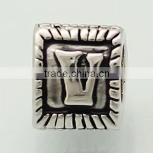 Cheap Stainless Steel Jewelry Metal Alphabet Letter Beads thumbnail-1