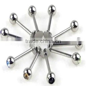 Internally Threaded Tiny cz Diamond Star Labret Monroe Lip Ring Piercing Body Jewellery thumbnail-3