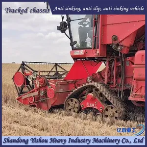 Customized Modification of Rubber Track Wheel Wheat Harvester With Strong Off-road Performance thumbnail-4
