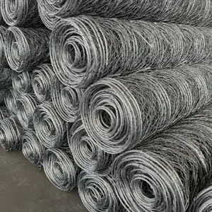China Wholesale Galvanized Wire Mesh Gabion Netting Hexagonal Hole Gabion Basket for Erosion Control Plain Weave Woven Technique thumbnail-2