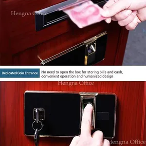Anti-Theft Steel Desk With Hidden Safe – Intelligent Voice Prompt, Movable Casters, Ideal for Financial Office & Reception Stable Supplier for Brazil thumbnail-4