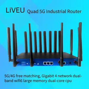 Liveu True 5g Multi-card Industrial Router With Triple-network Compatibility, 5g Triple-network Compatibility Multi-network Fusion Outdoor Live Streaming Router, Four-card 4g/5g Industrial Router thumbnail-1