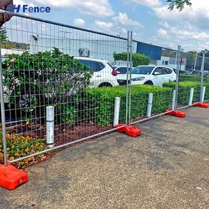 Portable Removable 6x12ft Metal Fencing Mesh Mobile Standard Construction Site Hoarding Temporary Fence Panel Australia thumbnail-4