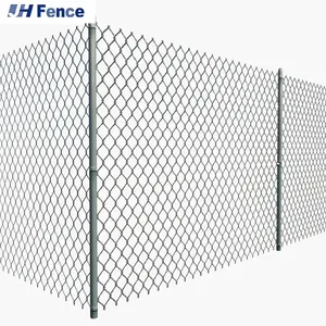 Easily Assembled Black Paint Diamond Fence Volleyball Court Chain Link Fence Panels Farm Galvanized Chain Link Wire Mesh Fence thumbnail-4