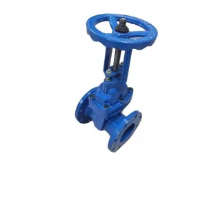 DN100 Pn16 Flange Type Ductile Cast Iron Sluice Gate Valve Rising Stem Resilient Soft Sealing Manual Power General Water thumbnail-3