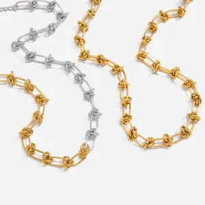 Exquisite Minimalist Stainless Steel Gold Necklace - Waterproof & High Quality thumbnail-3