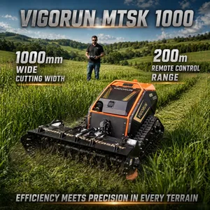 Vigorun MTSK1000 Rc Lawn Mower, Loncin 764CC Gasoline Engine Forestry Mulcher With Remote Control for Forestry thumbnail-1