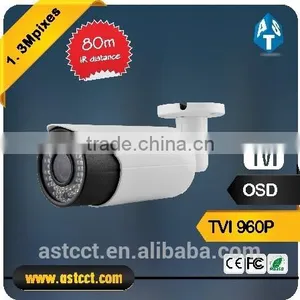 TVI Camera 960P Night Vision Support Ip66 2.8-12mm Vari Focal Lens IR Distance 80 Meter 1.3Megapixel Bullet Cctv Camera thumbnail-1
