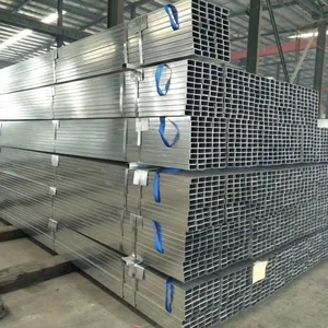 Large Stock Cold Rolled Galvanized Square Metal Q235 Q345 S235 Square Pipe Tube Hollow Steel Pipe Carbon Steel Rectangular Tube thumbnail-5